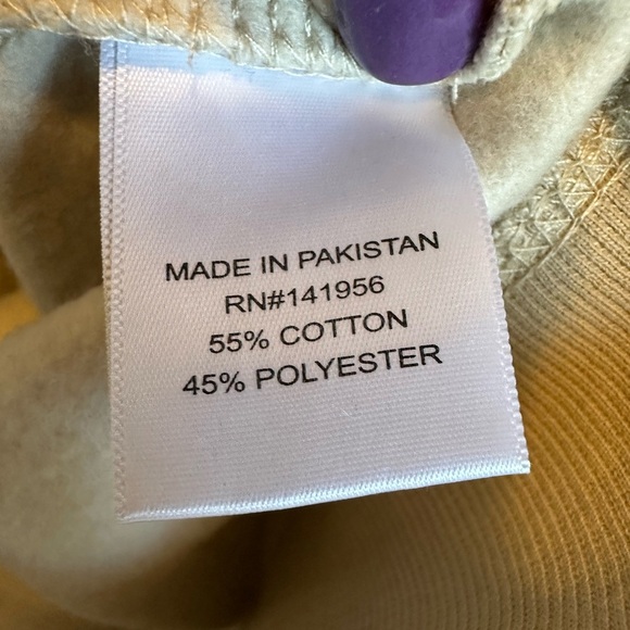 Persaya NWT Juniors Large Celestial Hooded Tan Sweatshirt Kangaroo Pouch Pocket - Picture 9 of 12